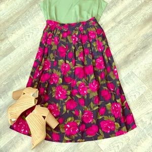 Floral midi skirt